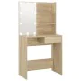 Tocador con LED color roble Sonoma 74,5x40x141 cm de vidaXL, Tocadores de baño - Ref: Foro24-808804, Precio: 84,94 €, Descuen...