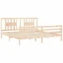 Estructura de cama con cabecero madera maciza 200x200 cm de vidaXL, Camas y somieres - Ref: Foro24-3194591, Precio: 144,64 €,...