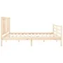 Estructura de cama con cabecero madera maciza 200x200 cm de vidaXL, Camas y somieres - Ref: Foro24-3194591, Precio: 144,64 €,...