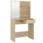 Tocador con LED color roble Sonoma 74,5x40x141 cm de vidaXL, Tocadores de baño - Ref: Foro24-808804, Precio: 84,94 €, Descuen...