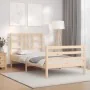 Bettgestell mit Massivholzkopfteil 100x200 cm von vidaXL, Betten und Lattenroste - Ref: Foro24-3193911, Preis: 109,28 €, Raba...
