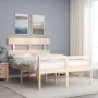 Seniorenbett mit Massivholz-Kopfteil 140x190cm von vidaXL, Betten und Lattenroste - Ref: Foro24-3195331, Preis: 148,93 €, Rab...