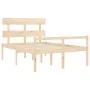 Seniorenbett mit Massivholz-Kopfteil 140x190cm von vidaXL, Betten und Lattenroste - Ref: Foro24-3195331, Preis: 148,93 €, Rab...