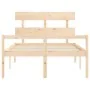 Seniorenbett mit Massivholz-Kopfteil 140x190cm von vidaXL, Betten und Lattenroste - Ref: Foro24-3195331, Preis: 148,93 €, Rab...