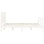 Weißer Massivholzbettrahmen mit Kopfteil 160x200 cm von vidaXL, Betten und Lattenroste - Ref: Foro24-3194777, Preis: 173,73 €...