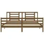 Honey brown solid wood bed frame and headboard 200x200 cm by vidaXL, Beds and slatted bases - Ref: Foro24-3194724, Price: 170...