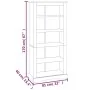 Corona Range 5-tier shelving made of Mexican pine 81x29x150 cm by vidaXL, Bookcases and shelves - Ref: Foro24-243744, Price: ...