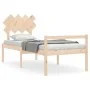 Seniorenbett mit Massivholz-Kopfteil 90x200 cm von vidaXL, Betten und Lattenroste - Ref: Foro24-3195531, Preis: 125,08 €, Rab...
