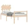 Seniorenbett mit Massivholz-Kopfteil 90x200 cm von vidaXL, Betten und Lattenroste - Ref: Foro24-3195531, Preis: 125,08 €, Rab...