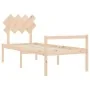 Seniorenbett mit Massivholz-Kopfteil 90x200 cm von vidaXL, Betten und Lattenroste - Ref: Foro24-3195531, Preis: 125,08 €, Rab...