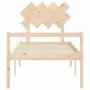 Seniorenbett mit Massivholz-Kopfteil 90x200 cm von vidaXL, Betten und Lattenroste - Ref: Foro24-3195531, Preis: 125,08 €, Rab...