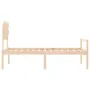 Cama para personas mayores con cabecero madera maciza 90x200 cm de vidaXL, Camas y somieres - Ref: Foro24-3195531, Precio: 12...