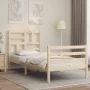 Bettgestell mit Massivholzkopfteil 100x200 cm von vidaXL, Betten und Lattenroste - Ref: Foro24-3194886, Preis: 106,37 €, Raba...
