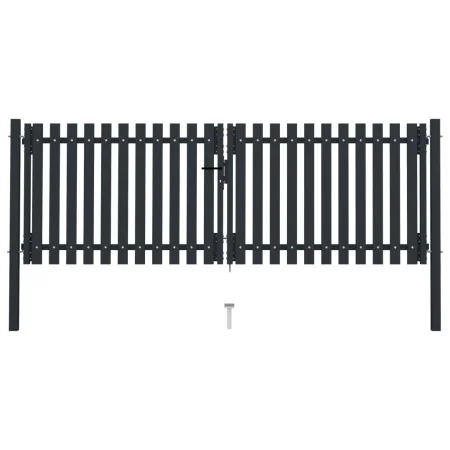 Doppeltes Zauntor aus anthrazitgrauem Stahl, 306 x 175 cm von vidaXL, Gartentore - Ref: Foro24-146352, Preis: 441,88 €, Rabat...