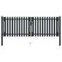 Doppeltes Zauntor aus anthrazitgrauem Stahl, 306 x 175 cm von vidaXL, Gartentore - Ref: Foro24-146352, Preis: 441,88 €, Rabat...