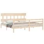 Bettgestell mit Massivholzkopfteil 200x200 cm von vidaXL, Betten und Lattenroste - Ref: Foro24-3195176, Preis: 141,56 €, Raba...