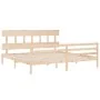 Bettgestell mit Massivholzkopfteil 200x200 cm von vidaXL, Betten und Lattenroste - Ref: Foro24-3195176, Preis: 141,56 €, Raba...