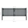 Doppeltes Zauntor aus anthrazitgrauem Stahl, 306 x 175 cm von vidaXL, Gartentore - Ref: Foro24-146352, Preis: 441,88 €, Rabat...