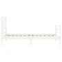 White solid wood bed frame with headboard 90x200 cm by vidaXL, Beds and slatted bases - Ref: Foro24-3194947, Price: 94,88 €, ...