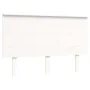 White solid wood bed frame with headboard 140x200 cm by vidaXL, Beds and slatted bases - Ref: Foro24-3195222, Price: 146,95 €...