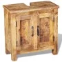 Badezimmermöbel mit Spiegel aus massivem Mangoholz von vidaXL, Badezimmermöbel - Ref: Foro24-243462, Preis: 291,62 €, Rabatt: %