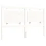 Double bed frame with white solid wood headboard by vidaXL, Beds and slatted bases - Ref: Foro24-3194057, Price: 165,06 €, Di...