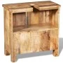 Badezimmermöbel mit Spiegel aus massivem Mangoholz von vidaXL, Badezimmermöbel - Ref: Foro24-243462, Preis: 291,62 €, Rabatt: %