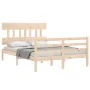 Bettgestell mit Massivholzkopfteil 120x200 cm von vidaXL, Betten und Lattenroste - Ref: Foro24-3195151, Preis: 110,05 €, Raba...