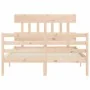 Estructura de cama con cabecero madera maciza 120x200 cm de vidaXL, Camas y somieres - Ref: Foro24-3195151, Precio: 110,05 €,...