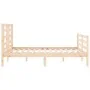 Estructura de cama con cabecero madera maciza 120x200 cm de vidaXL, Camas y somieres - Ref: Foro24-3194696, Precio: 114,20 €,...