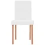 Dining table chairs 5 pieces oak artificial leather cream color by vidaXL, Furniture sets for kitchens and dining rooms - Ref...
