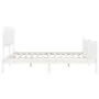 White solid wood bed frame with headboard 120x200 cm by vidaXL, Beds and slatted bases - Ref: Foro24-3193462, Price: 123,03 €...