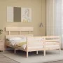 Bettgestell mit Massivholzkopfteil 120x200 cm von vidaXL, Betten und Lattenroste - Ref: Foro24-3195086, Preis: 106,19 €, Raba...