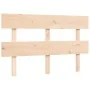 Bed frame with solid wood headboard 120x200 cm by vidaXL, Beds and slatted bases - Ref: Foro24-3195086, Price: 106,26 €, Disc...