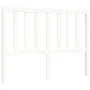 White solid wood bed frame with headboard 140x200 cm by vidaXL, Beds and slatted bases - Ref: Foro24-3193857, Price: 127,79 €...