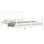 Estructura de cama con cabecero madera maciza blanco 160x200 cm de vidaXL, Camas y somieres - Ref: Foro24-3193802, Precio: 14...
