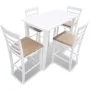 Bar table and 4 white wood bar stools by vidaXL, Furniture sets for kitchens and dining rooms - Ref: Foro24-271832, Price: 42...