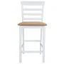Bar table and 4 white wood bar stools by vidaXL, Furniture sets for kitchens and dining rooms - Ref: Foro24-271832, Price: 42...