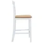 Bar table and 4 white wood bar stools by vidaXL, Furniture sets for kitchens and dining rooms - Ref: Foro24-271832, Price: 42...