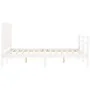 White solid wood bed frame with headboard 140x190 cm by vidaXL, Beds and slatted bases - Ref: Foro24-3194552, Price: 142,76 €...