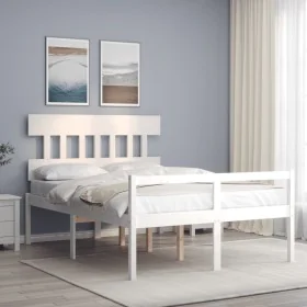 Seniorenbett mit Massivholz-Kopfteil 140x190cm von vidaXL, Betten und Lattenroste - Ref: Foro24-3195397, Preis: 170,08 €, Rab...