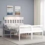 Bed for seniors with solid wood headboard 140x190cm by vidaXL, Beds and slatted bases - Ref: Foro24-3195397, Price: 170,08 €,...