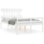 Cama para personas mayores con cabecero madera maciza 140x190cm de vidaXL, Camas y somieres - Ref: Foro24-3195397, Precio: 17...