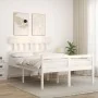 Bed for seniors with solid wood headboard 140x190cm by vidaXL, Beds and slatted bases - Ref: Foro24-3195397, Price: 170,08 €,...