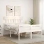 Cama para personas mayores con cabecero madera maciza 140x190cm de vidaXL, Camas y somieres - Ref: Foro24-3195397, Precio: 17...