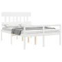 Bed for seniors with solid wood headboard 140x190cm by vidaXL, Beds and slatted bases - Ref: Foro24-3195397, Price: 170,08 €,...