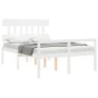 Cama para personas mayores con cabecero madera maciza 140x190cm de vidaXL, Camas y somieres - Ref: Foro24-3195397, Precio: 17...