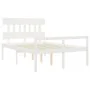 Bed for seniors with solid wood headboard 140x190cm by vidaXL, Beds and slatted bases - Ref: Foro24-3195397, Price: 170,08 €,...