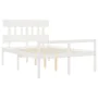 Cama para personas mayores con cabecero madera maciza 140x190cm de vidaXL, Camas y somieres - Ref: Foro24-3195397, Precio: 17...