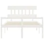 Cama para personas mayores con cabecero madera maciza 140x190cm de vidaXL, Camas y somieres - Ref: Foro24-3195397, Precio: 17...